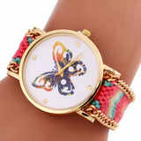 Colorful Knitted Butterfly Quartz Watch