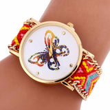 Colorful Knitted Butterfly Quartz Watch