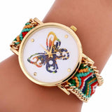 Colorful Knitted Butterfly Quartz Watch