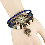 Vintage Leather Quartz Bracelet Watch