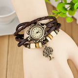 Vintage Leather Quartz Bracelet Watch