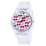 Candy colors Fashion Kids Watches Transparent Clock Silicone Watches Women Sport Casual Quartz Wristwatches Relogio Feminino