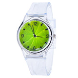 Candy colors Fashion Kids Watches Transparent Clock Silicone Watches Women Sport Casual Quartz Wristwatches Relogio Feminino