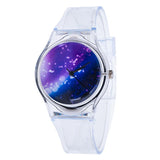 Candy colors Fashion Kids Watches Transparent Clock Silicone Watches Women Sport Casual Quartz Wristwatches Relogio Feminino