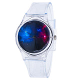 Candy colors Fashion Kids Watches Transparent Clock Silicone Watches Women Sport Casual Quartz Wristwatches Relogio Feminino