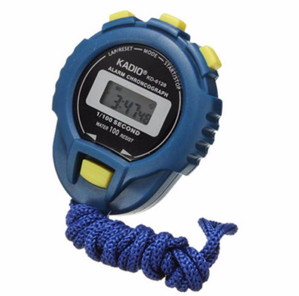 Fashion Blue HIgh Quality Sport Watch LCD Chronograph Digital Timer Stopwatch Sport Counter Odometer Watch Alarm