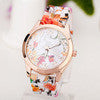 High Quality Quartz watch Wrist Watches Women Girl Watch top brand luxury Silicone Printed Flower Causal Reloj #LSIN