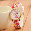 High Quality Quartz watch Wrist Watches Women Girl Watch top brand luxury Silicone Printed Flower Causal Reloj #LSIN