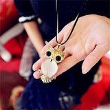 Korea Hot sale Innocence Small Horse and Owl Crystal Sweater Chain Cute Long Necklace for Woman Gift