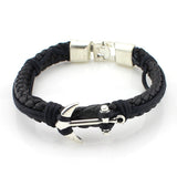 European Style Braided Leather Bracelet Fashion  Pu Leather Alternative Alloy Buckle Bracelet