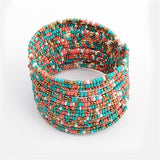 Hot Selling Bohemian Beads Multilayer Bangles Europe Refined Beaded Bracelet 3 Style