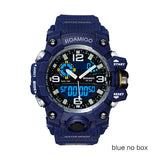 BOAMIGO brand men sport watches dual display LED digital analog wrist watch swim waterproof yellow gift clock Relogios Masculino