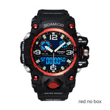 BOAMIGO brand men sport watches dual display LED digital analog wrist watch swim waterproof yellow gift clock Relogios Masculino