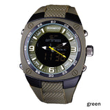 men sports watches military army green outdoor dual display Quartz Digital Watch swim waterproof  rubber band watch  BOAMIGO