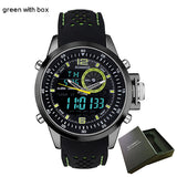 men sports watches dual display quartz watches analog digital LED watches rubber strap BOAMIGO brand Electronic 30M wristwatches