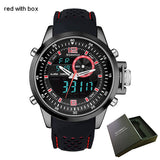 men sports watches dual display quartz watches analog digital LED watches rubber strap BOAMIGO brand Electronic 30M wristwatches