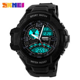 2017 SKMEI Brand Men fashion Sports Watches analog Digital LED Quartz  swim Wristwatches black rubber band relogio masculino