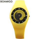 BOAMIGO creative women sport quartz watches fashion dress ladies rubber band watches women's red blue wristwatches clock relojes